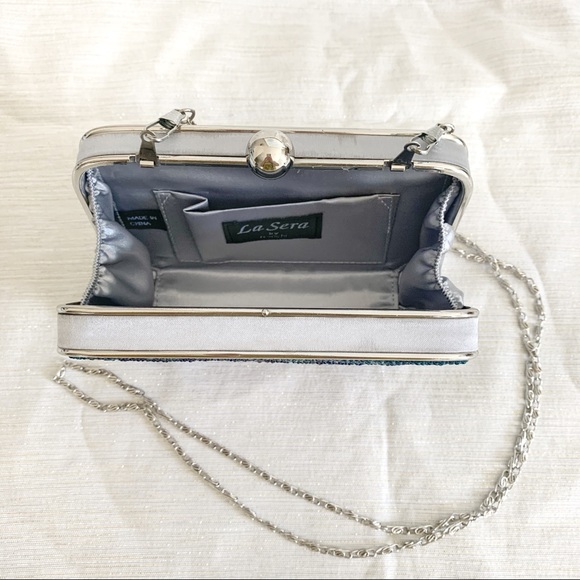 LaSera Franchi Beaded Rock clutch evening purse - Picture 4 of 7